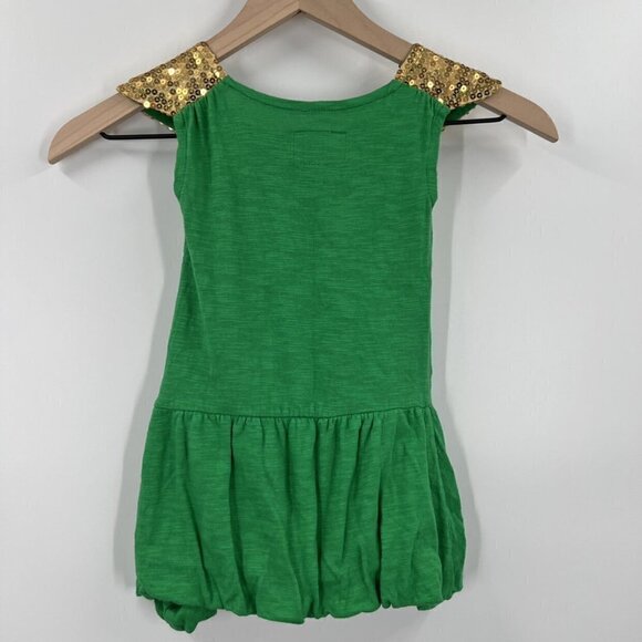 Joyfolie Green Knit Gold Sequin Dress - Picture 7 of 7